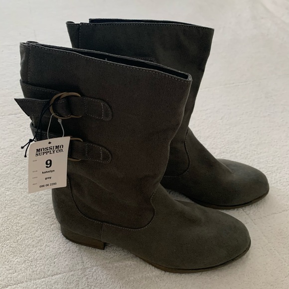 Mossimo Supply Co. Shoes - Mossimo Grey Suede Boots NEW NWT Women’s Size 9